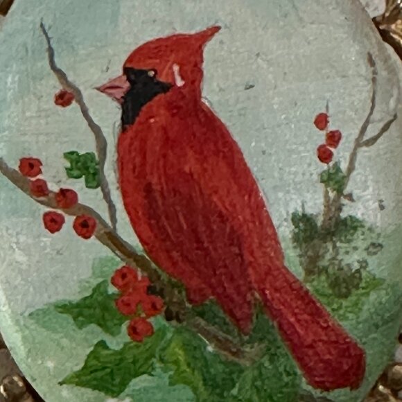 Large Cardinal Red Brooch - Picture 3 of 5